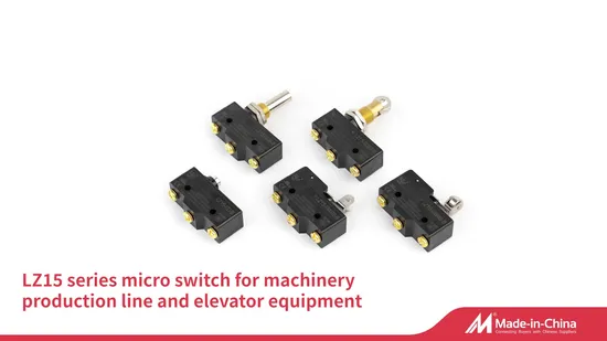 Microinterruptor Lz15-Gw22m-B de las aprobaciones del CE de la palanca del rodillo del metal de la bisagra corta de Lema