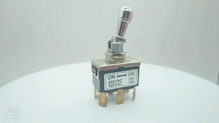 Interruptor de encendido de bloqueo de restablecimiento momentáneo eléctrico de alta corriente Interruptor de palanca de botón micro de metal